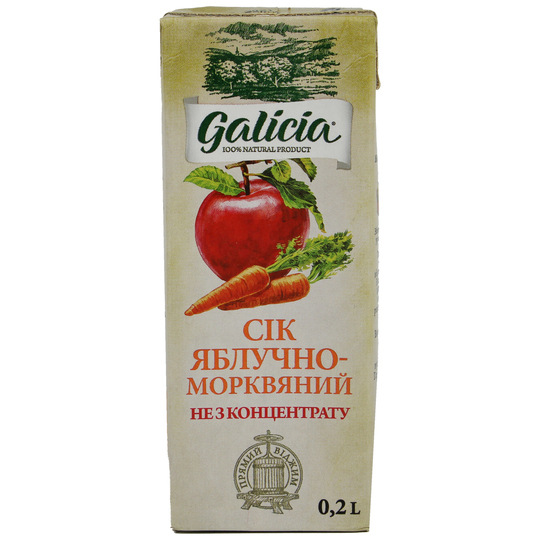 Сік яб.морк.н/ос.паст.Galicia tga 0,2л