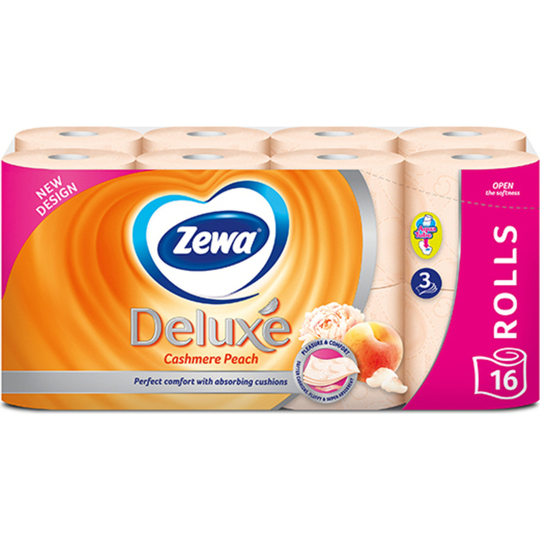 Папір туал.Zewa Deluxe Пер.3 ш.16 рул.