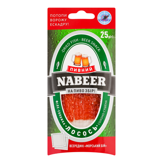 Лосось філ.сол.сол.суш.Пивний наBeer 25г