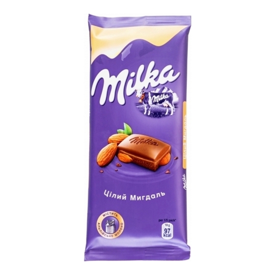 Шоколад Мілка з цілим мигдалем 90г