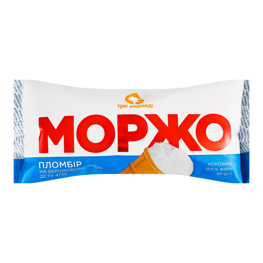 Морозиво Моржо Три Ведмеді ваф/ст.80г