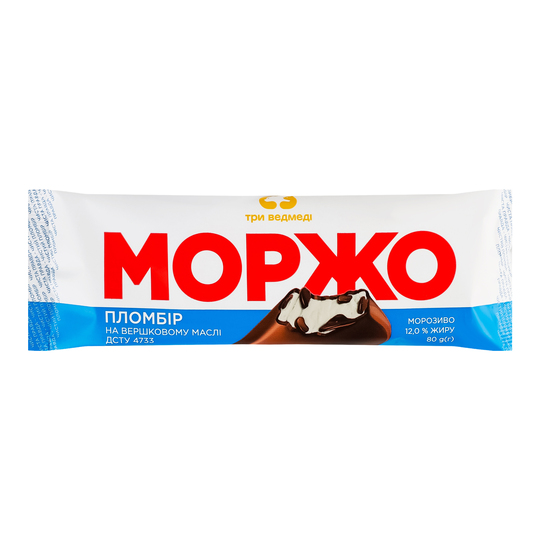 Морозиво Ескім.Моржо Три Ведмеді пер.80г