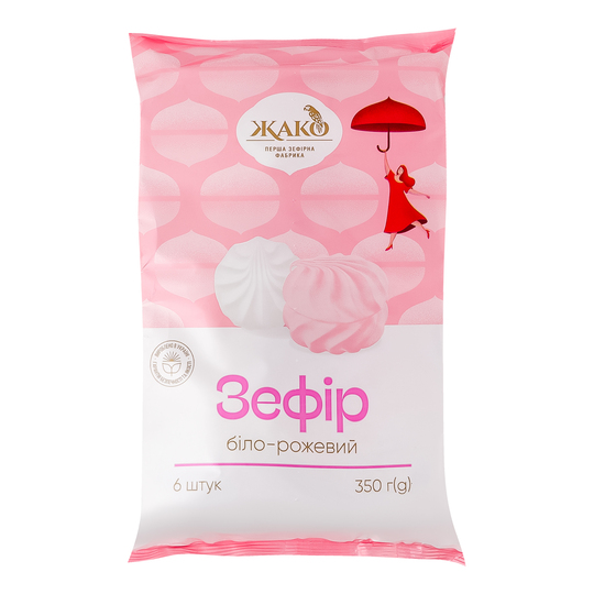 Зефір Біло рожевий Жако 350г