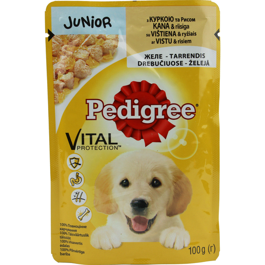 Корм д/цуц.Пауч Pedigree Кур.24*100г