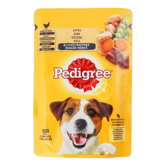 Корм д/собак пауч Pedigree кур.соус 100г