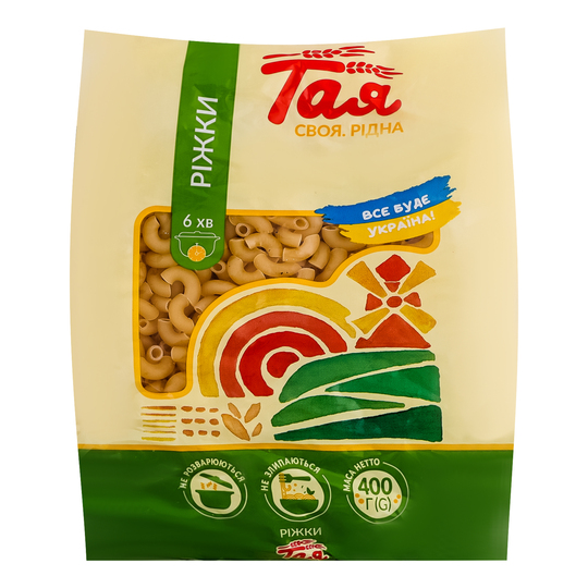 Макаронні вироби ріжки Тая п/п 400г