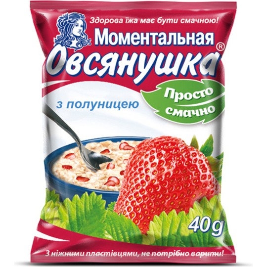 Каша Вівсянушка з полуницею 40г*22пак