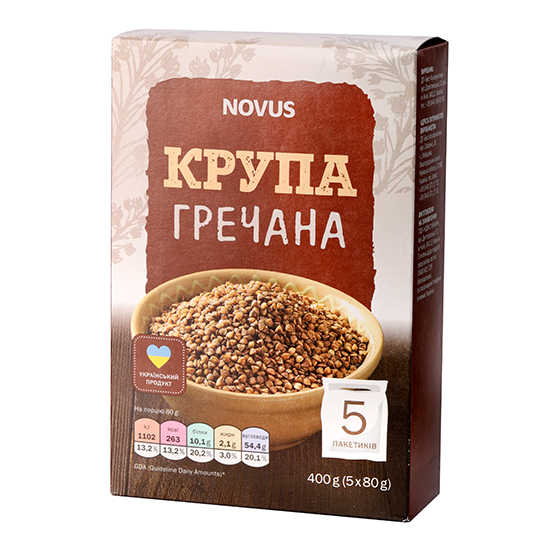 Крупа гречана Novus 5*80г