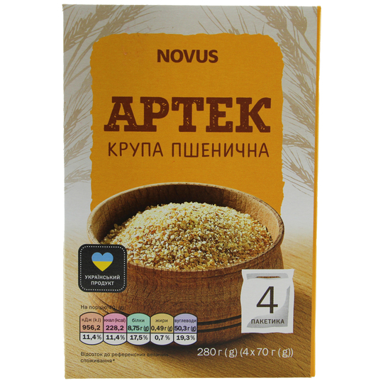 Крупа пшенична Артек Novus 4*70г