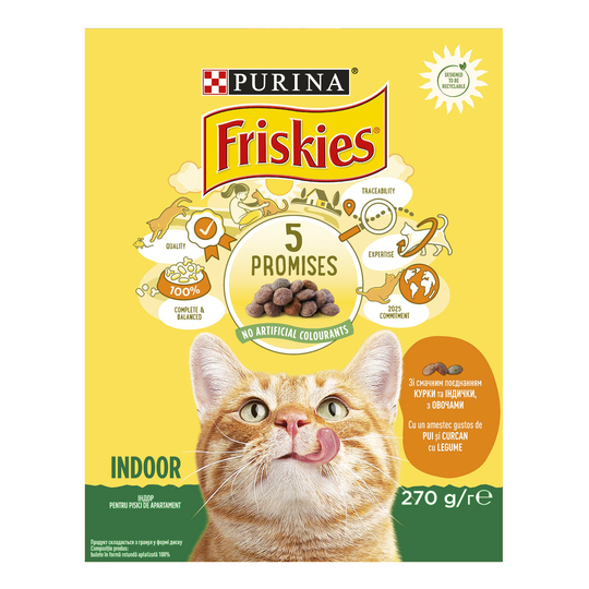 Корм д/кот.Friskis Indor кур.ов.сад.270г