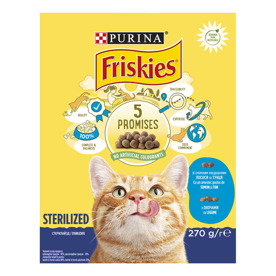 Корм д/кот.Friskis Neutered лос.ов.270г