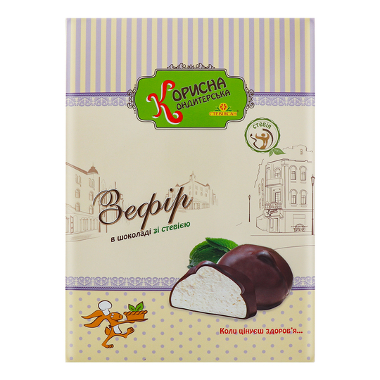 Зефір біл.шок.глазурі Кор.Кондитер.180г