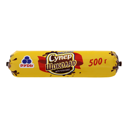 Морозиво Супер-шоколад Рудь 500г
