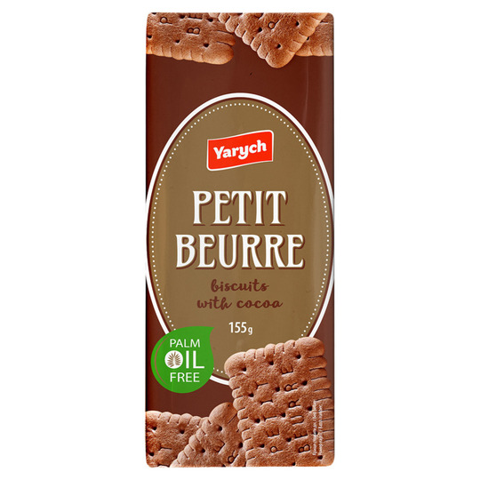 Печиво Petit Beurre з какао Yarych 155г