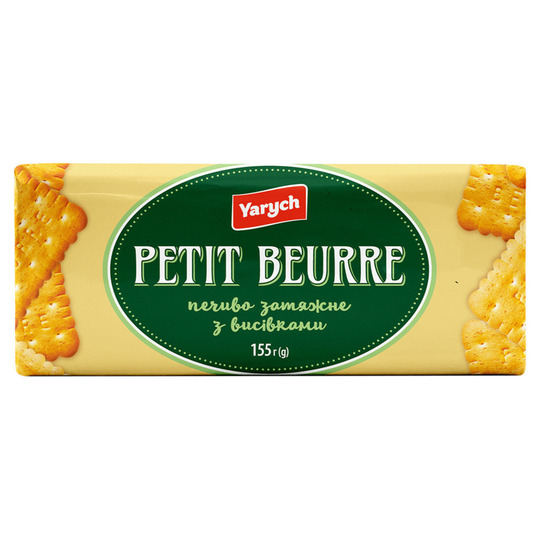 Печиво Petit Beurre з висів.Yarych 155г