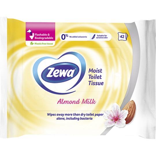 Папір туал.волог.Zewa Moist Al.Milk 42шт
