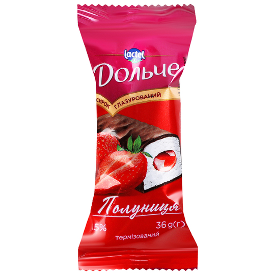 Сирок глазур.15% полуниця Дольче 0,036кг