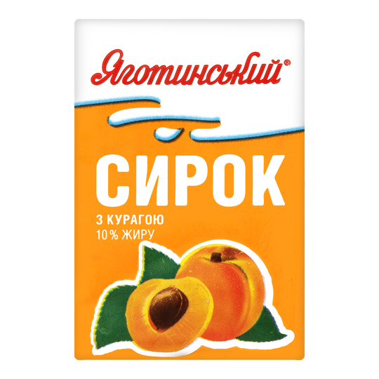 Сир 10% з Курагою Яготин екол.90г