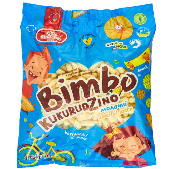 Палички кукур.Бімбо молочні 175г