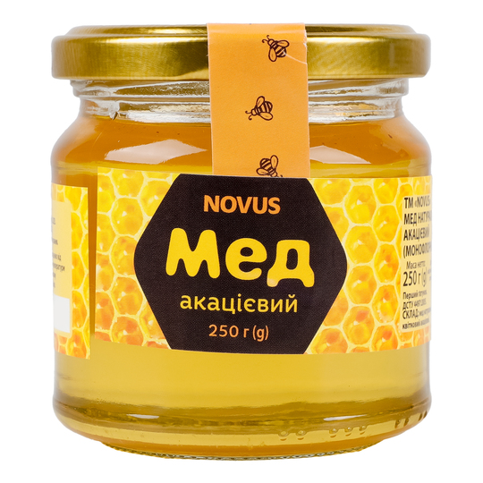Мед натуральний акацієвий Novus 250г