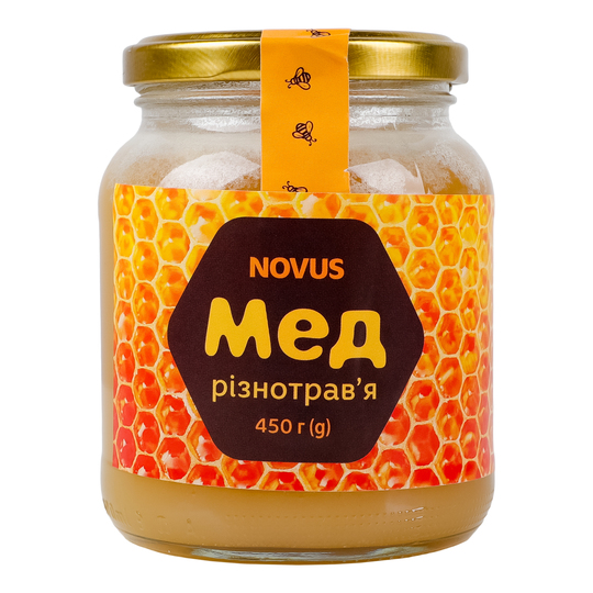 Мед натуральний різнотрав'я Novus 450г