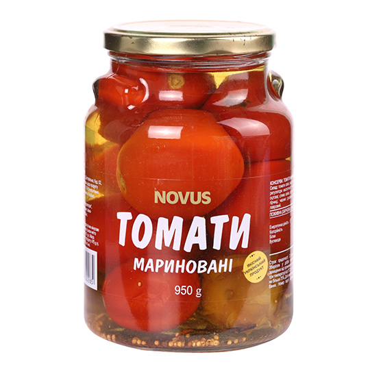 Томати мариновані зі сливою Novus 850г
