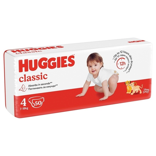 Підгузники Huggies Кл.джам.4 7-18кг 50шт
