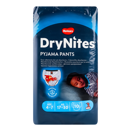 Трусики ніч.Huggies Д.Найтсхл.4-7р.10шт