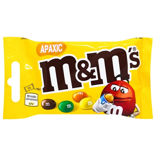 Драже шок.M&M's з арах.мол.шокол 45г