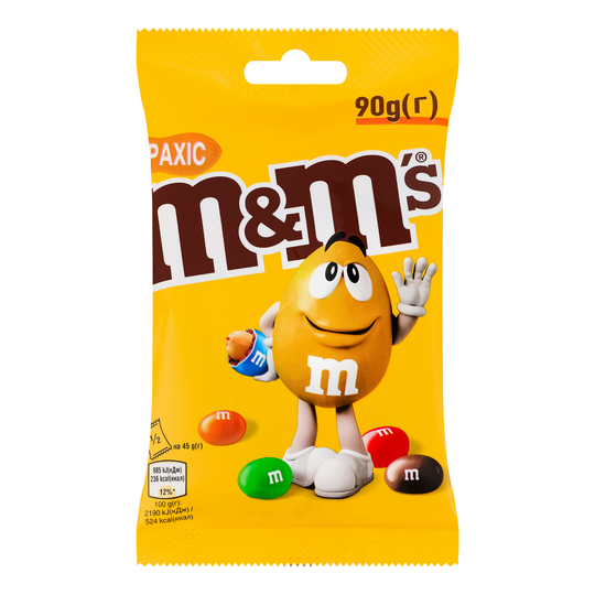 Драже шок.M&M's з арах.мол.шок.90г