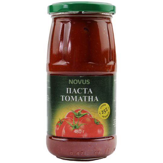 Паста томатна 25% Novus 480г