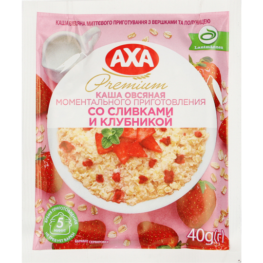 Каша з вершками та полуницею Axa 40г