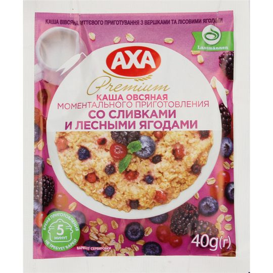 Каша з вершками та ліс.ягод.Axa 40г