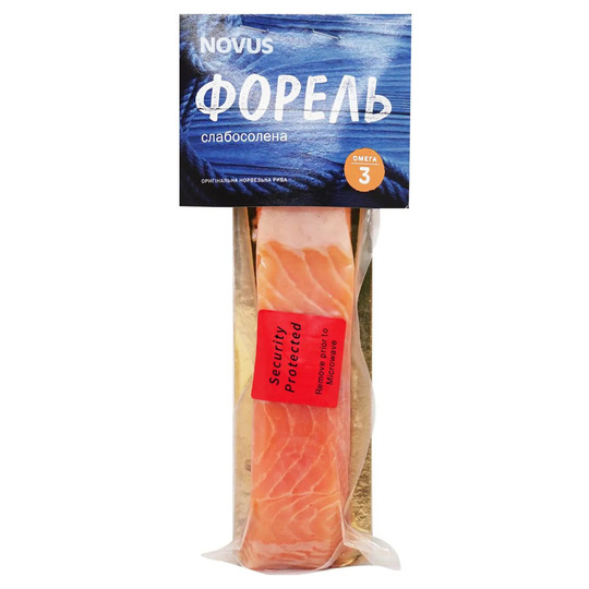 Форель сл/сол.філе-шмат.на шк.Novus 180г