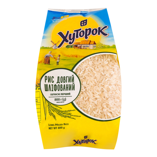 Рис довгий Хуторок 800г