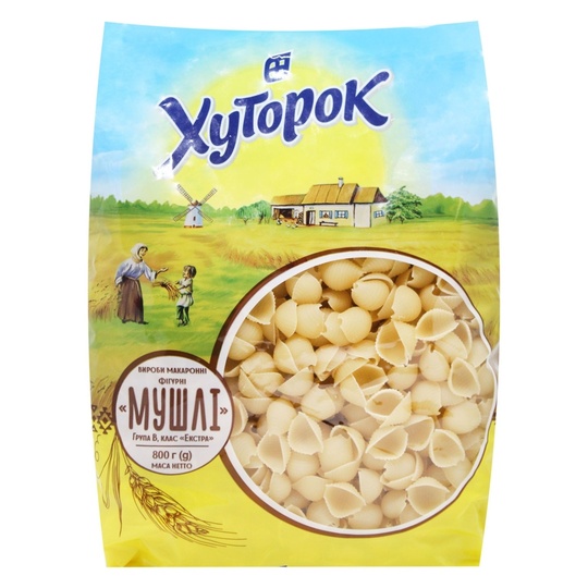 Макарони Ракушки Хуторок 800г