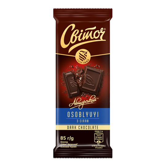 Шоколад Світоч Авторський Особ.чор.85г