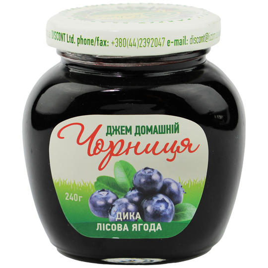Джем домашній з чорниці Шарм 240г