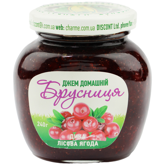 Джем домашній з брусниці Шарм 240г