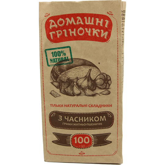 Грінки Домашні гріночки з часником 100г