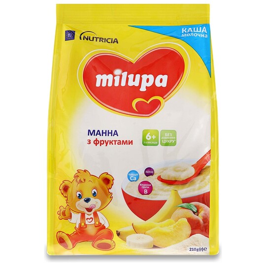 Каша Milupa манна з фруктами 210г