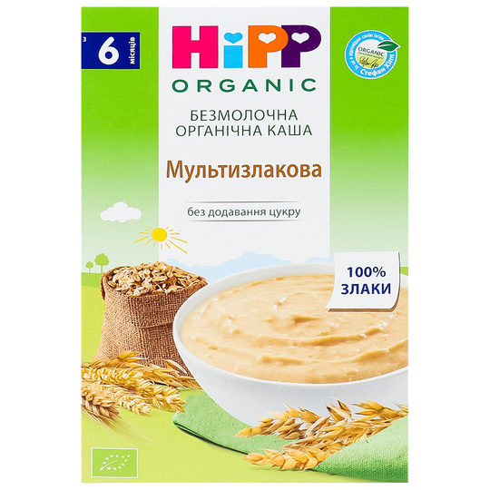 Каша безмол.орг.Мультизлакова HiPP 200г