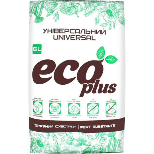 Субстрат торф.ун.Eco Plus 6л