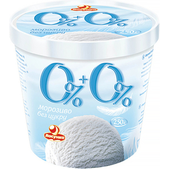 Морозиво 0% ж.цукру Ласунка від.250г