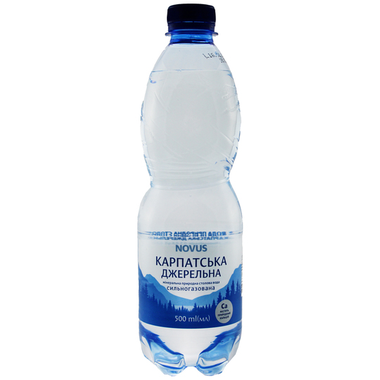 Вода с/газ.Novus Карп.Джерельна 0,5л ПЕТ