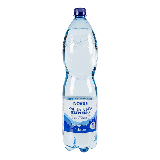 Вода с/газ.Novus Карп.Джерельна 1,5л ПЕТ