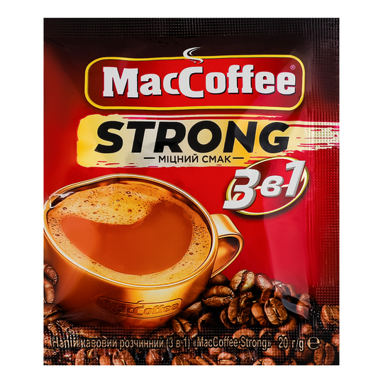 Кава розчинна 3в1 MacCoffee strong 12г
