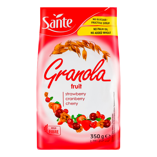 Гранола з журав.малиною Sante, 350г
