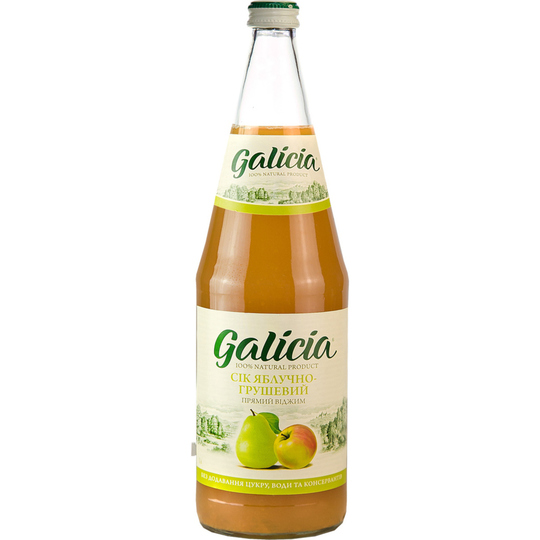 Сік яблучно-грушевий Galicia 1,0л