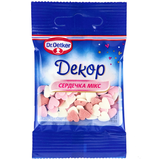 Посипка цук.дек.серд.мікс Dr.Oetker 10 г